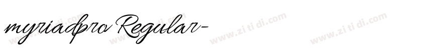 myriadpro Regular字体转换